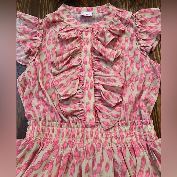 BUDDY LOVE Astrid Ruffle Front Mini Dress - Pink Lady Pink Girly - Picture 9 of 13